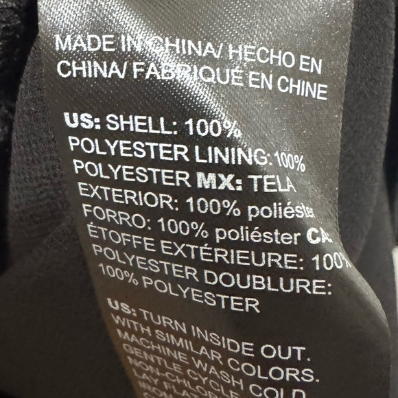 White House Black Market Black Blouson Sleeve Dress Size XL - Picture 6 of 6